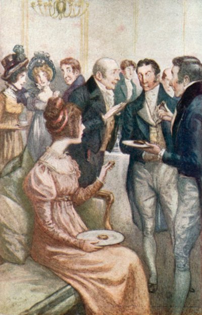 Ilustración para Emma de Jane Austen de Arthur Wallis Mills